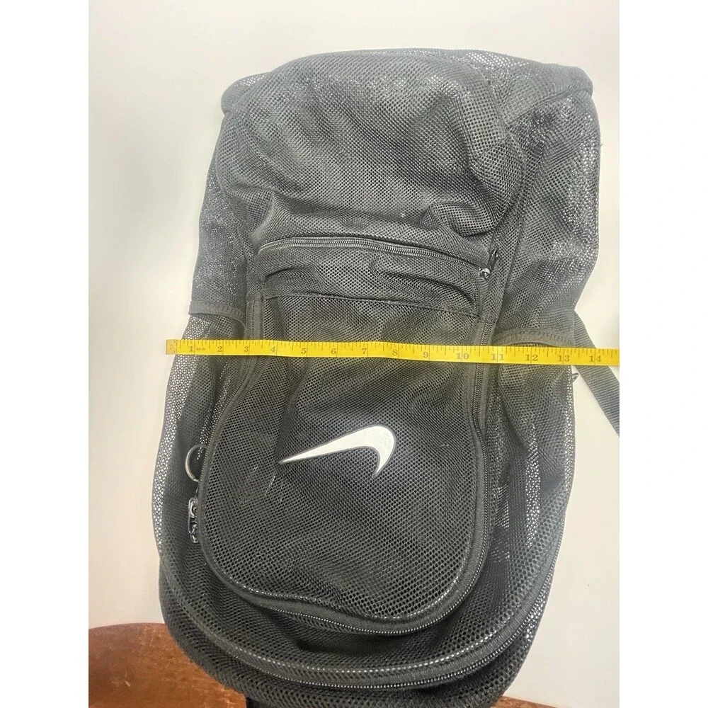 NIKE Brasilia Mesh Backpack 🎒 Black/Black/White, One Size